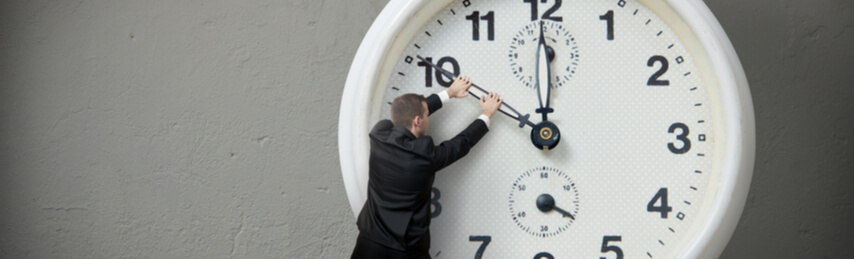 Man resetting clock